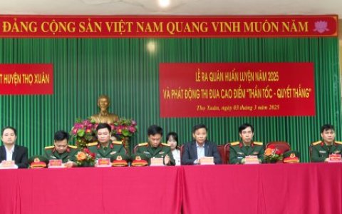 Lễ ra quân huấn luyện năm 2025 và phát động thi đua cao điểm "Thần tốc - Quyết thắng"