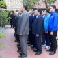 ĐOÀN ĐẠI BIỂU CỦA HUYỆN THỌ XUÂN DÂNG HƯƠNG TẠI KHU DI TÍCH LỊCH SỬ CÁCH MẠNG YÊN TRƯỜNG, XÃ THỌ LẬP