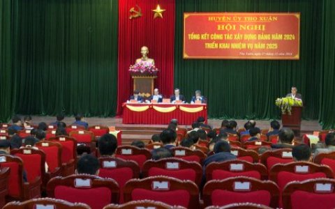 Huyện ủy Thọ Xuân: Hội nghị tổng kết công tác xây dựng Đảng năm 2024, triển khai nhiệm vụ năm 2025